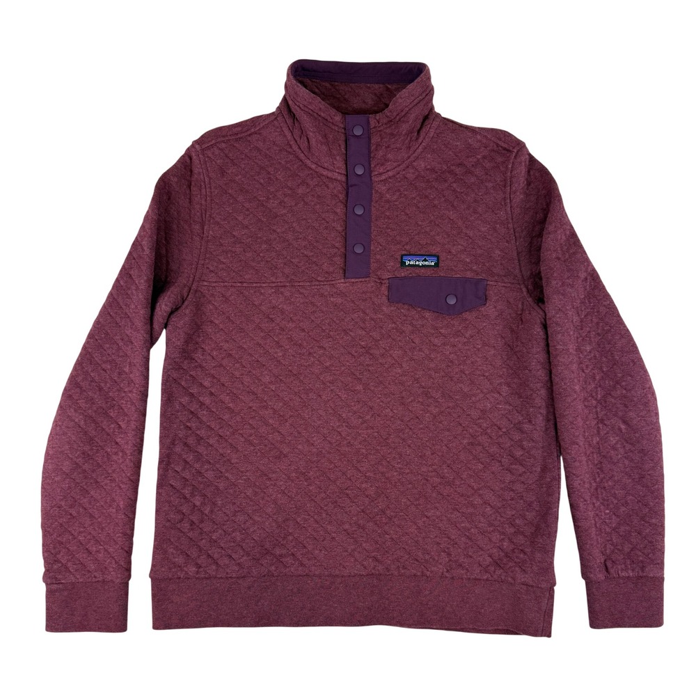 Patagonia Quilt Snap-T Pullover Women Size M Burgundy Heather 25282FA19
